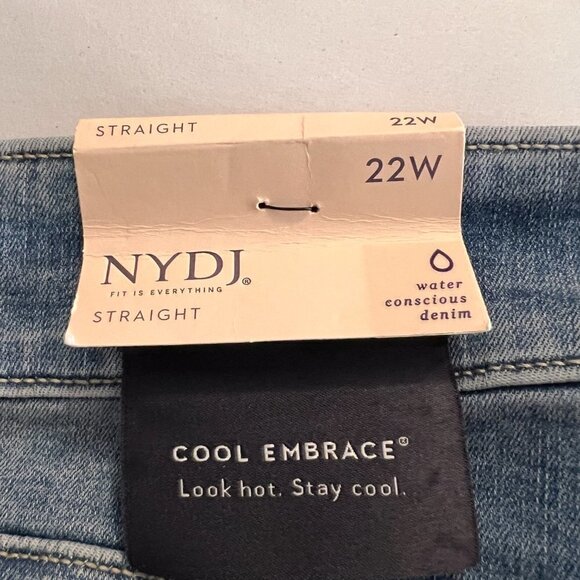 NYDJ Plus Marilyn Crop Cuff Rockie Straight Capris Shorts Women's NWT 22W - Picture 10 of 12